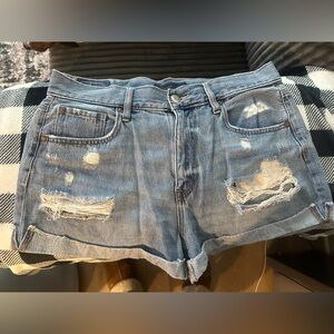 Aeropostale Women's Distressed Blue Jean Shorts